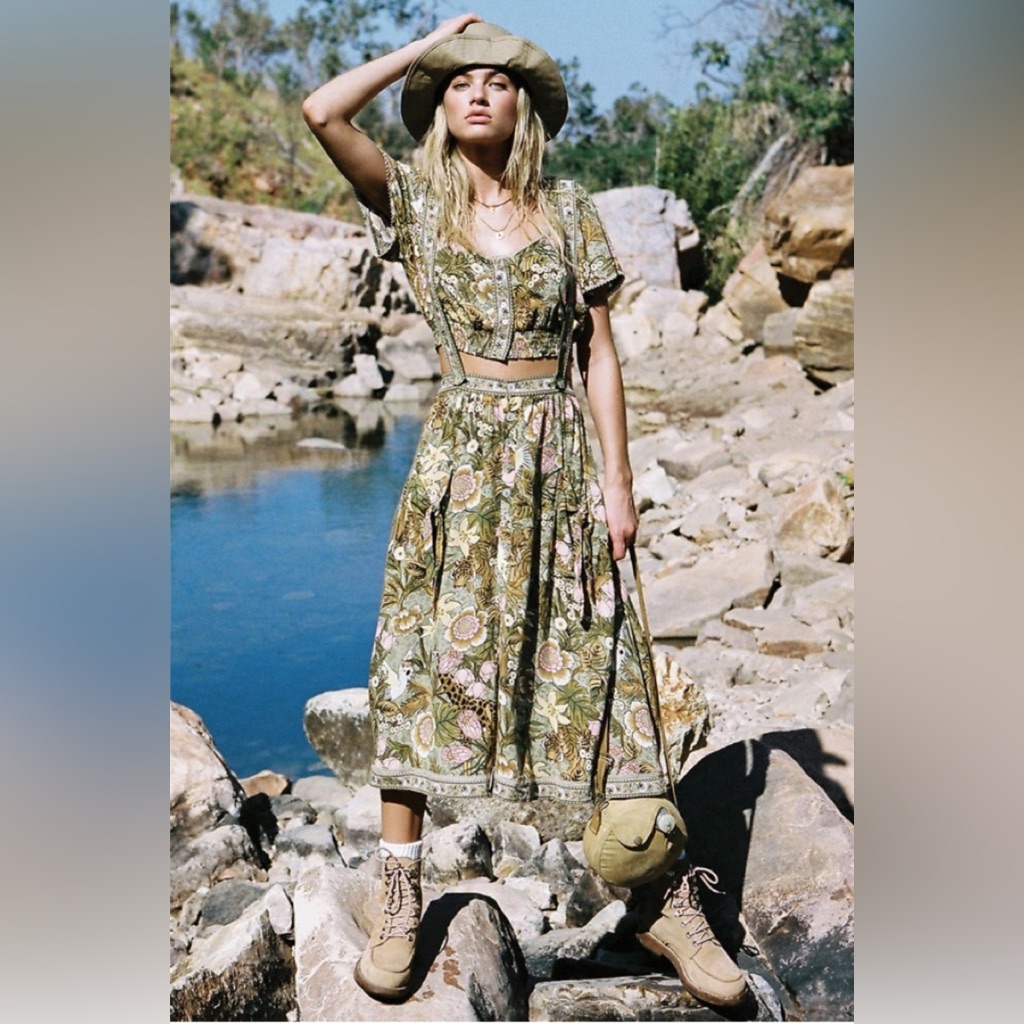 Spell Jungle Midi Skirt And Blouse